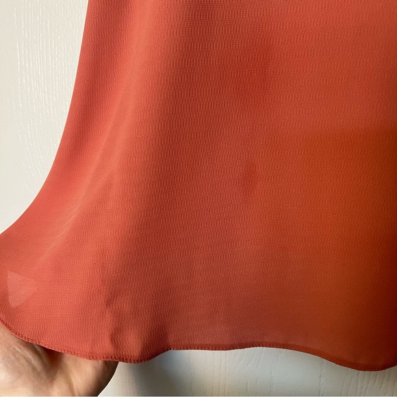 Topshop Flowy Orange tank top size 8 - Picture 3 of 4